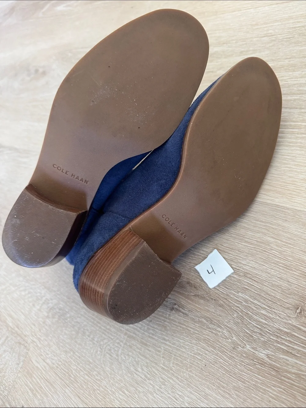 Cole Haan Navy Suede Ankle Boots